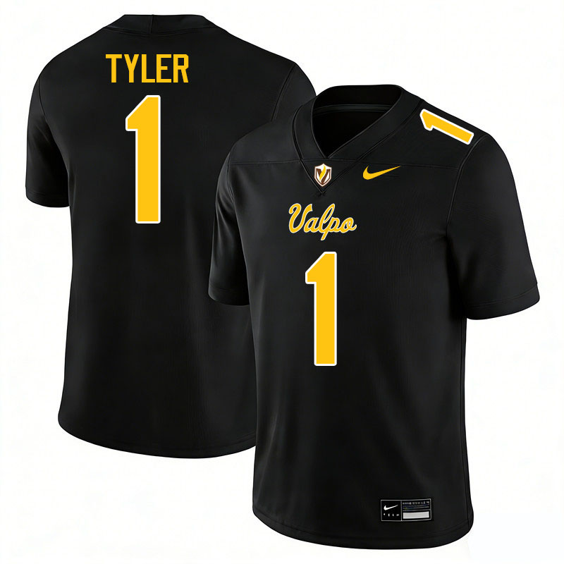 Valparaiso Beacons #1 Caron Tyler College Football Jerseys,Uniforms-Black
